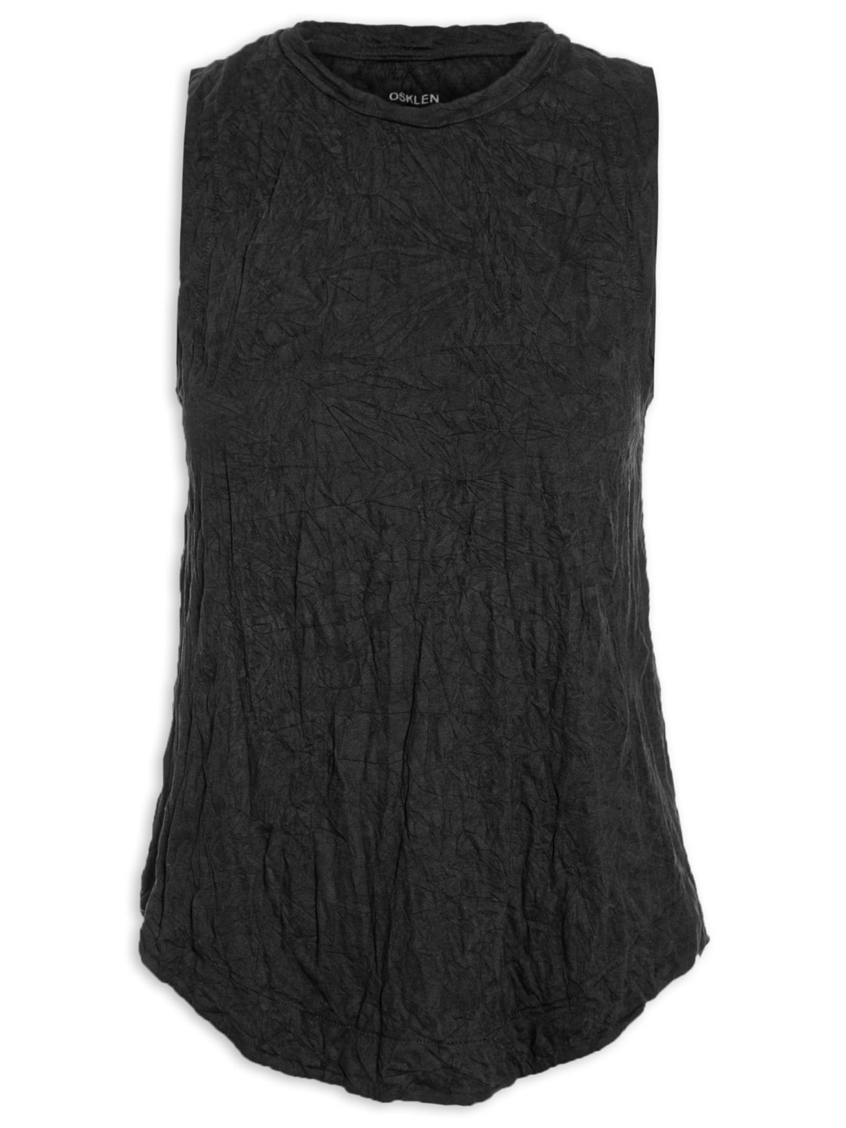 Regata Feminina Amassada Preto Osklen