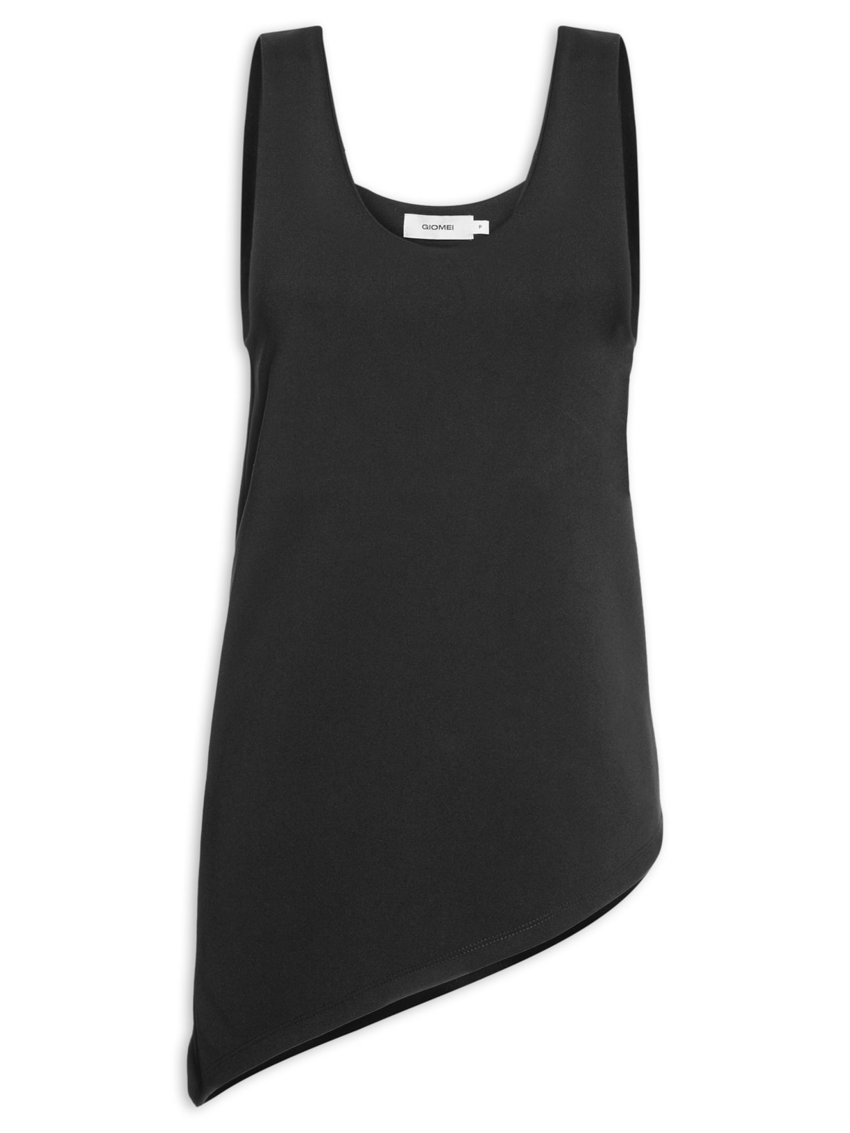 Regata Feminina Assimétrica Neoprene - Preto