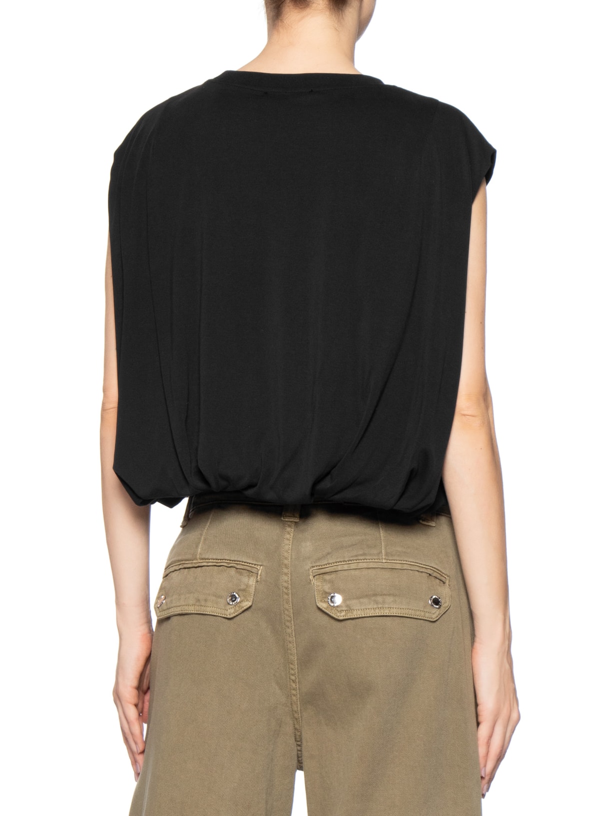 Regata Feminina Ballon Preto Animale Jeans