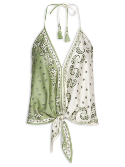 Regata Feminina Bandanas Jardim – Verde