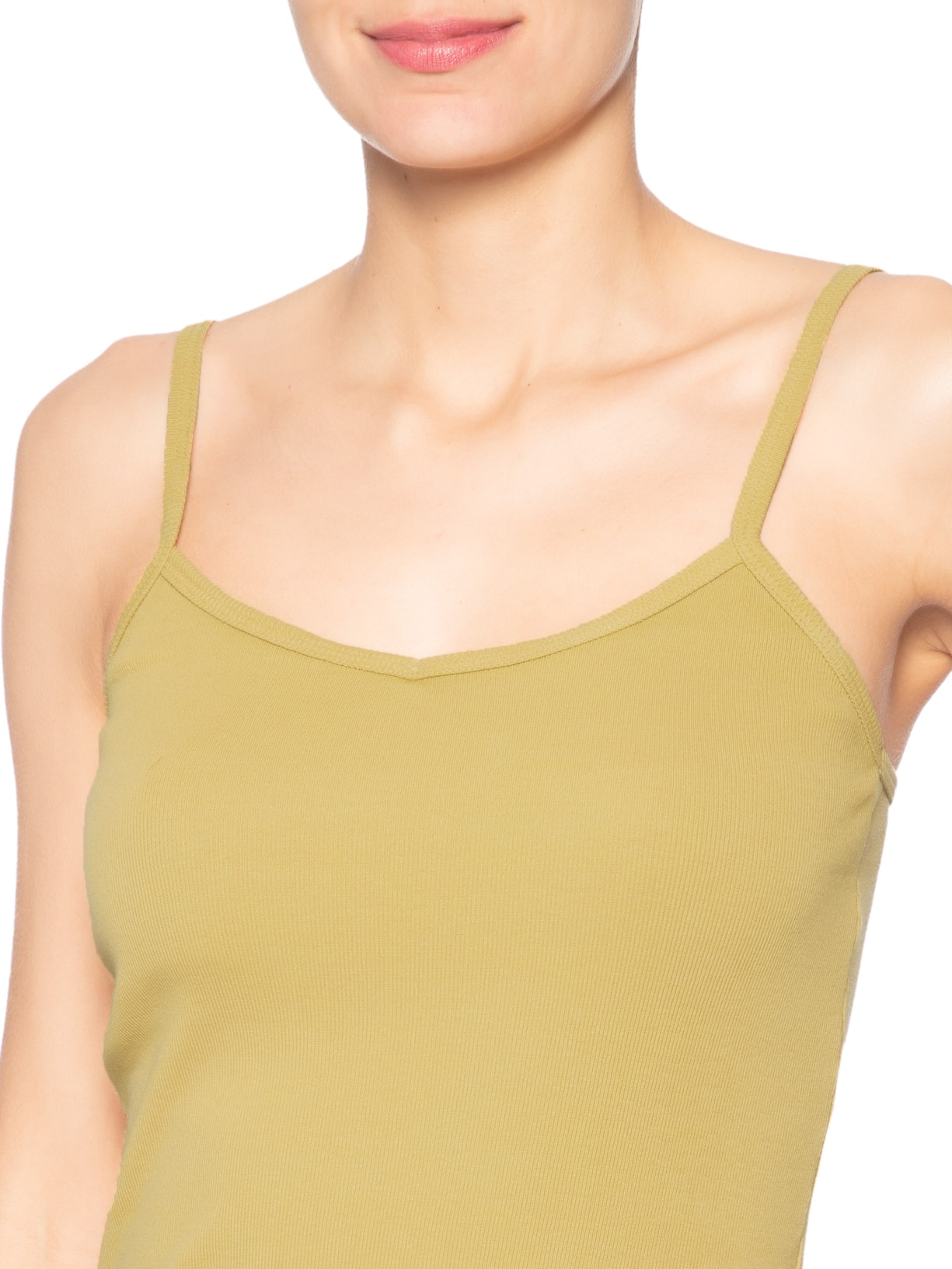 Regata Feminina Basic Alça Fina Bege Animale Jeans