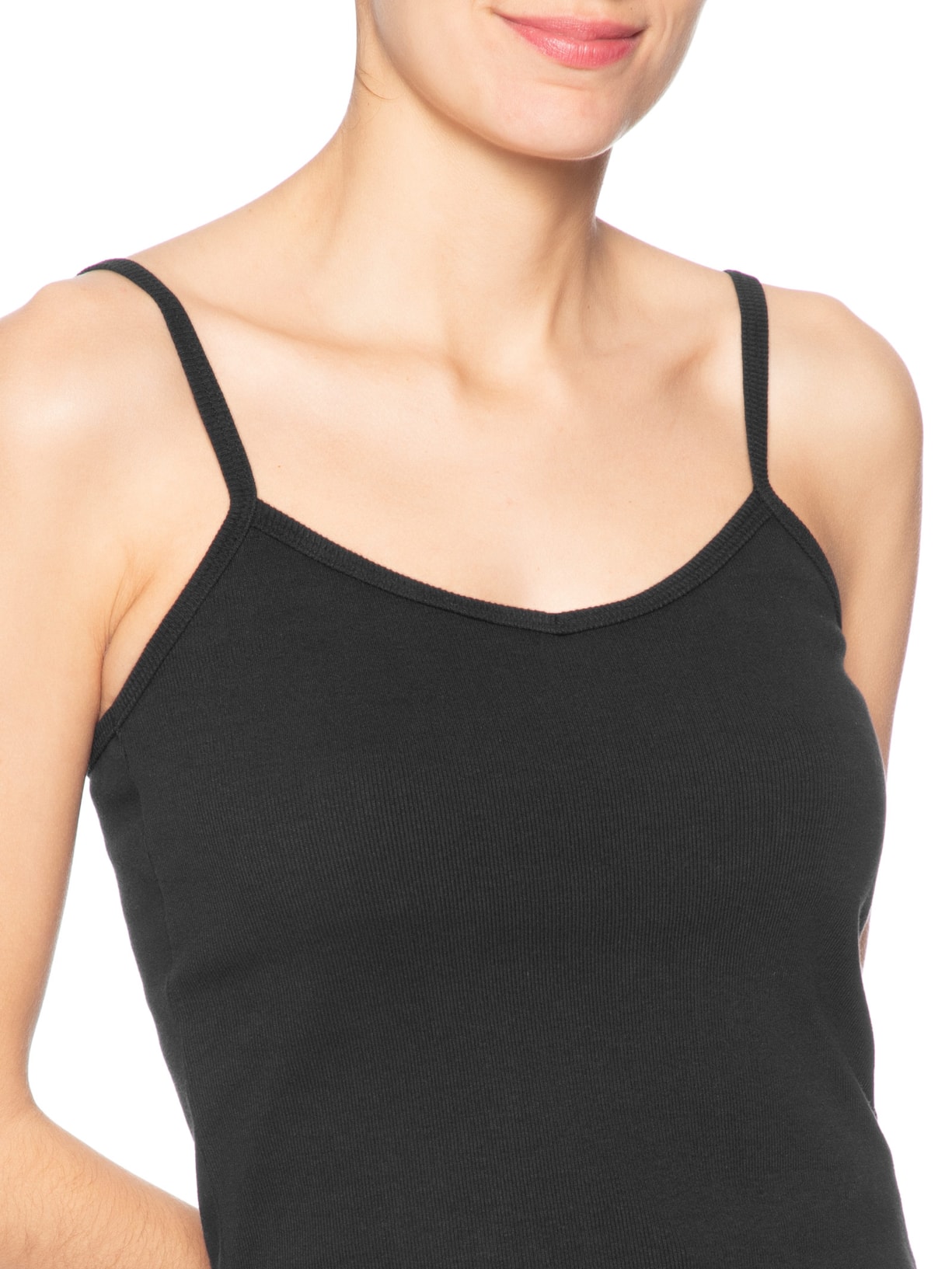 Regata Feminina Basic Alça Fina Preto Animale Jeans