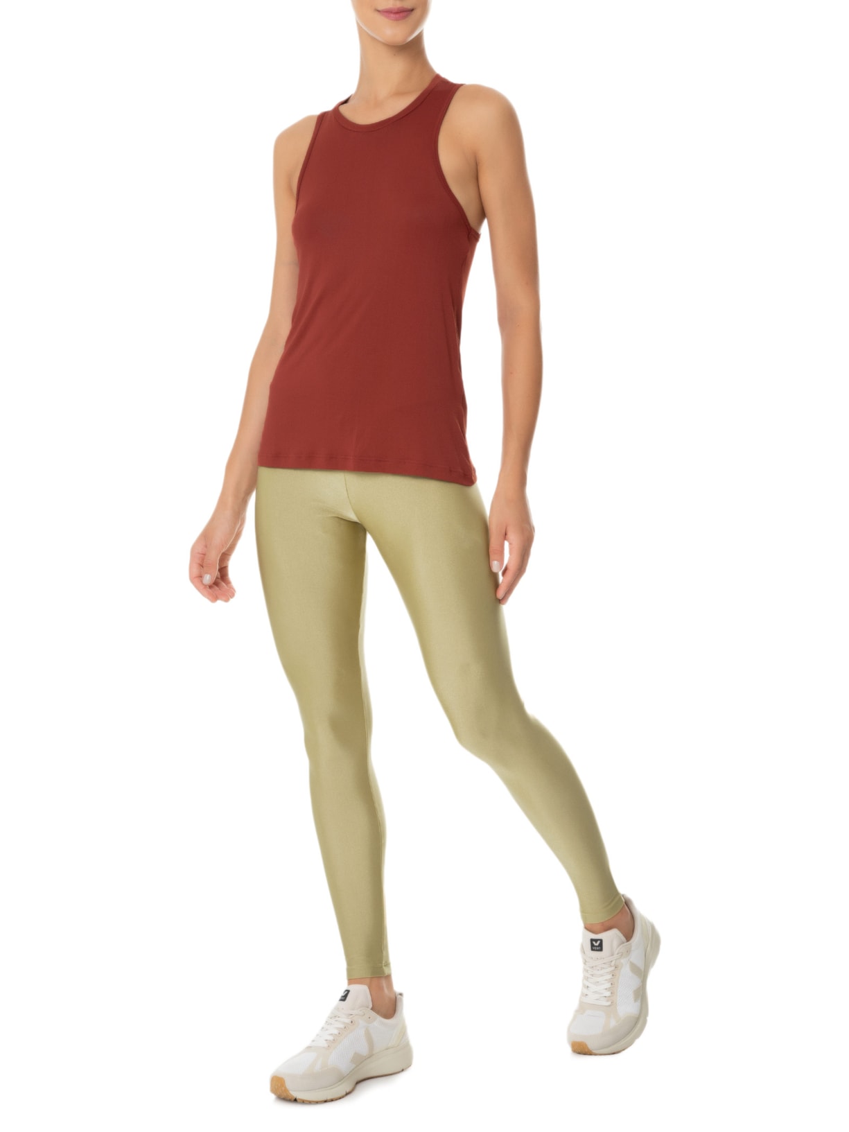 Regata Feminina Basic Color Marrom Lauf