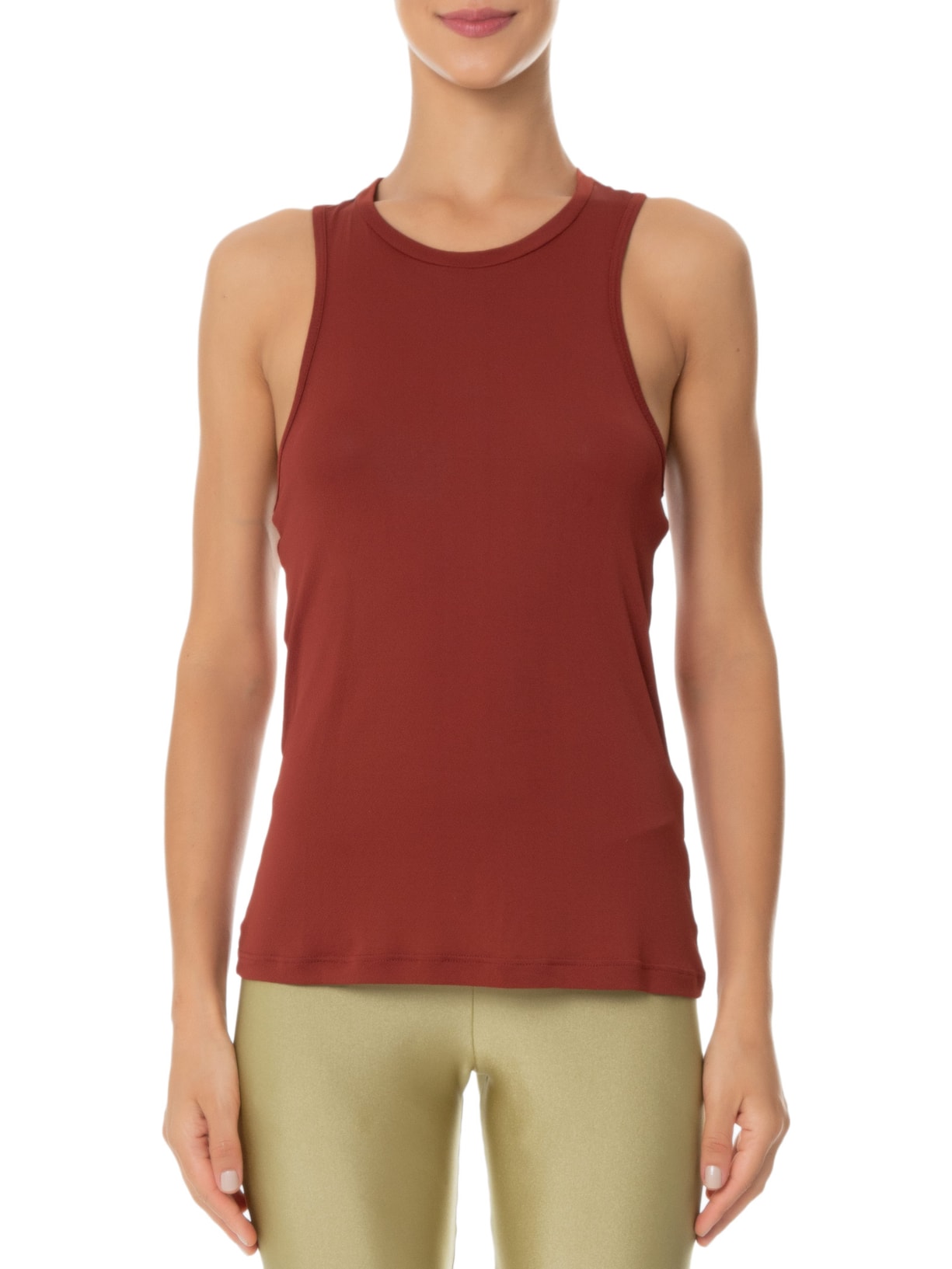 Regata Feminina Basic Color Marrom Lauf
