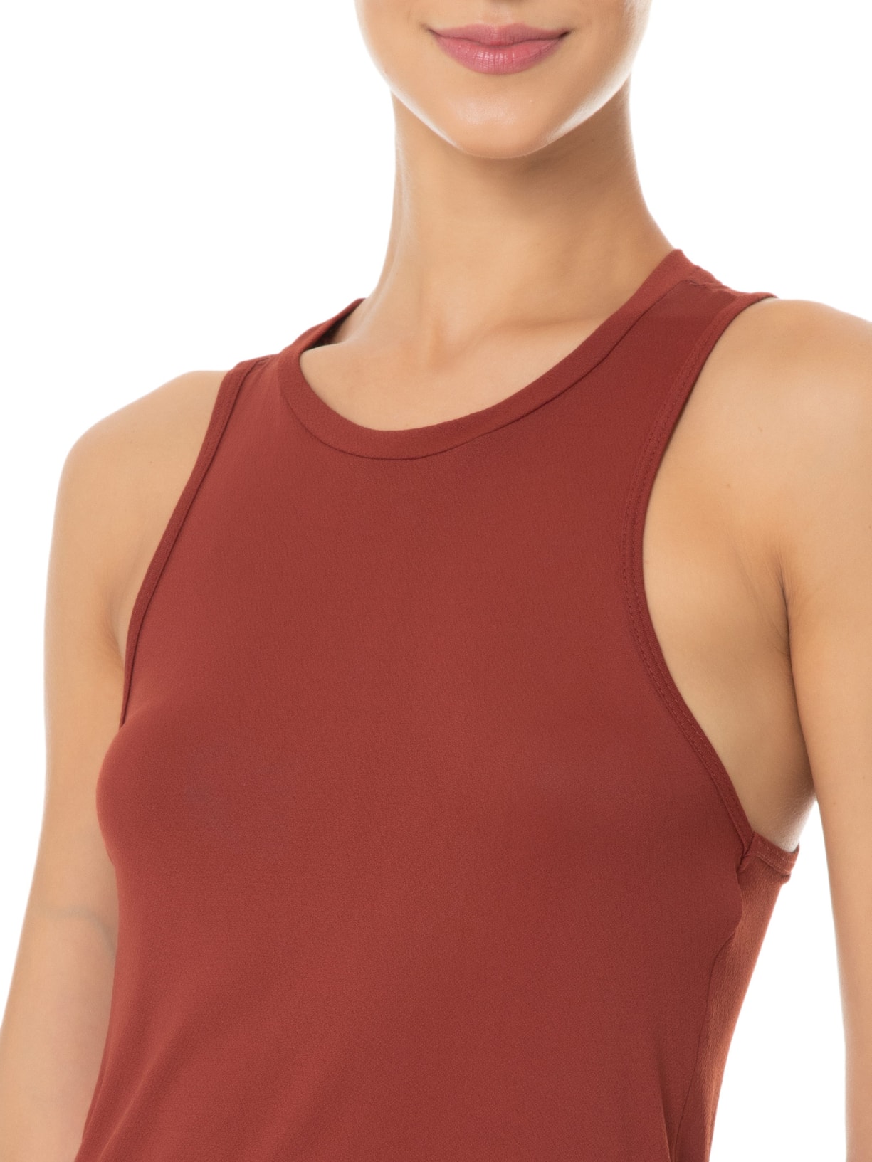 Regata Feminina Basic Color Marrom Lauf