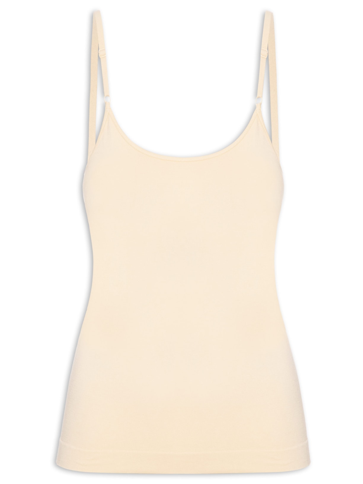 Regata Feminina Básica Alcinha Com Bojo Bege Basiq