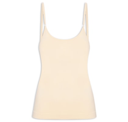 Regata Feminina Básica Alcinha Com Bojo - Bege