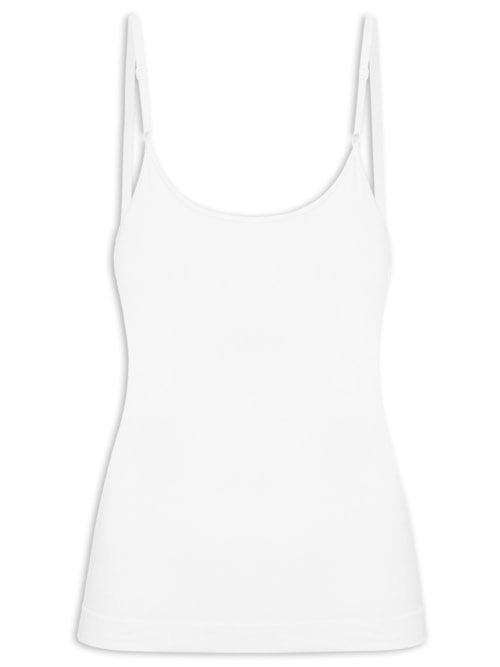 Regata Feminina Básica Alcinha Com Bojo - Branco