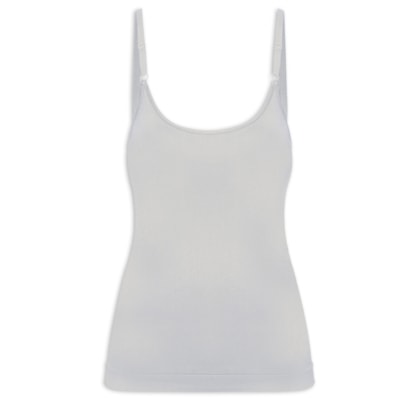 Regata Feminina Básica Alcinha Com Bojo - Cinza