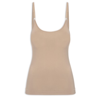 Regata Feminina Básica Alcinha Com Bojo - Marrom