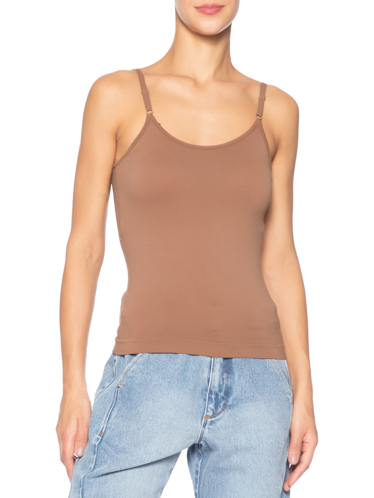 Regata Feminina Básica Alcinha Com Bojo Rosa Basiq