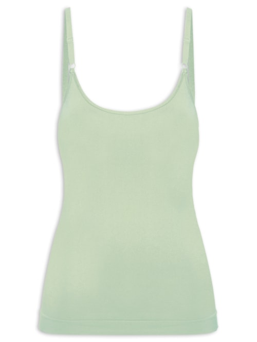 Regata Feminina Básica Alcinha Com Bojo - Verde