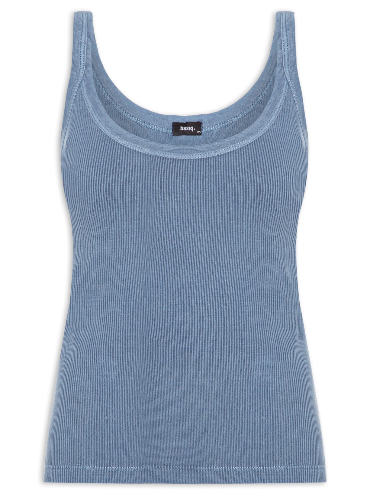 Regata Feminina Básica Canelada - Azul