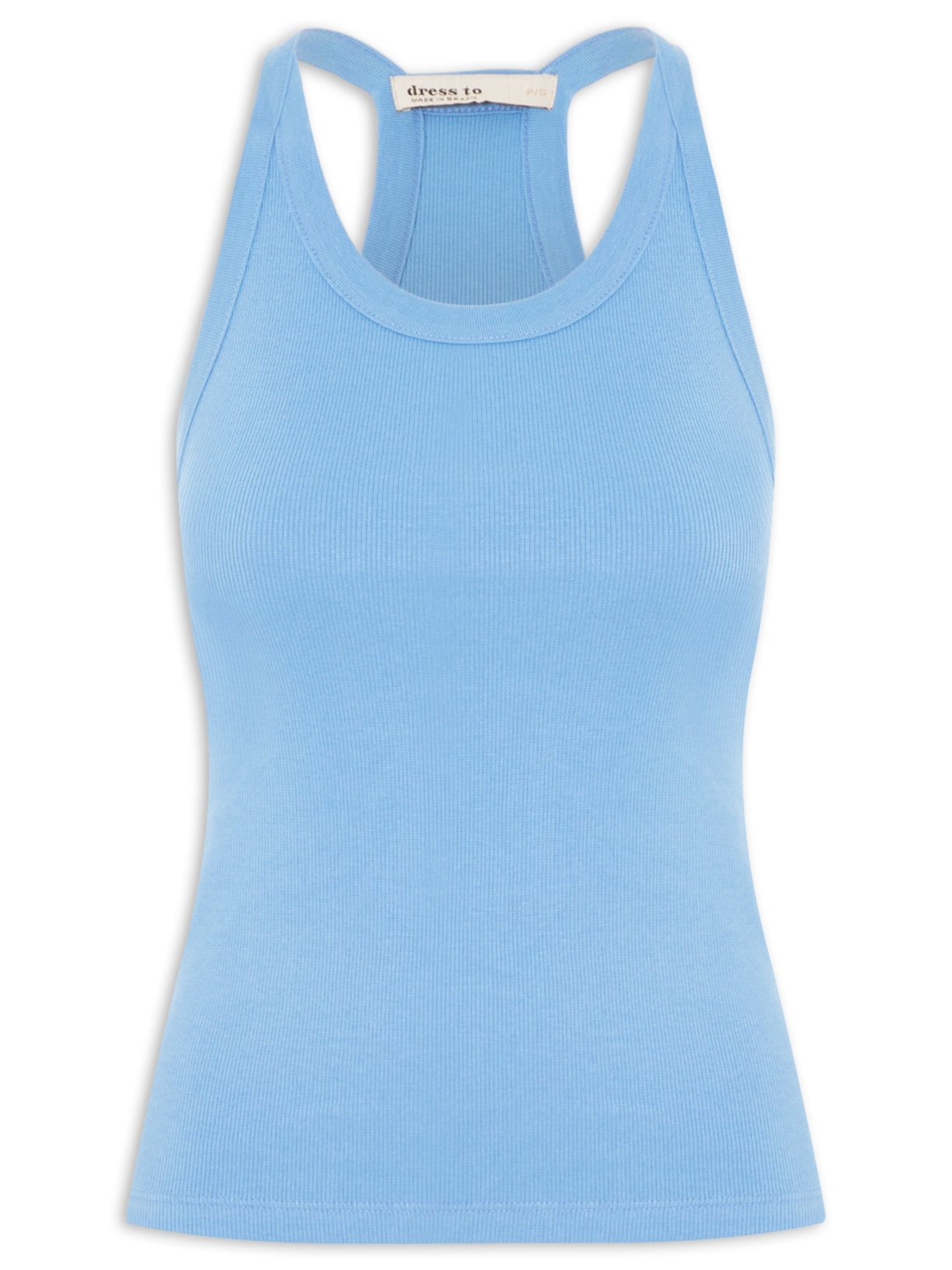 Regata Feminina Básica Canelada - Azul