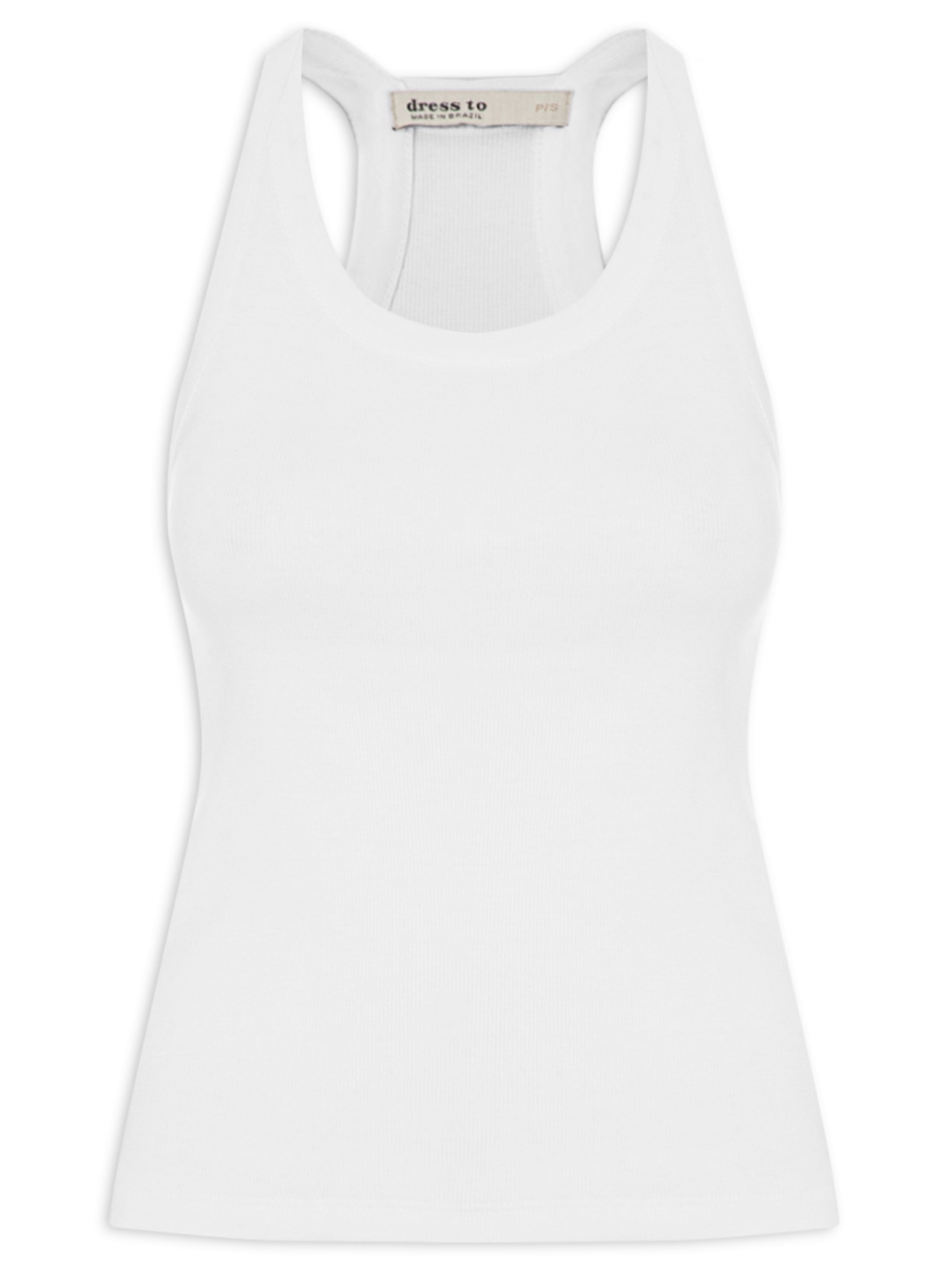 Regata Feminina Básica Canelada - Branco