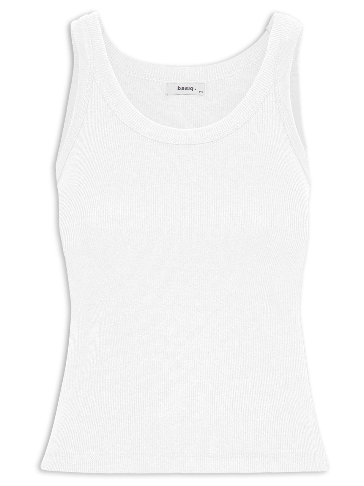 Regata Feminina Básica Canelada - Branco