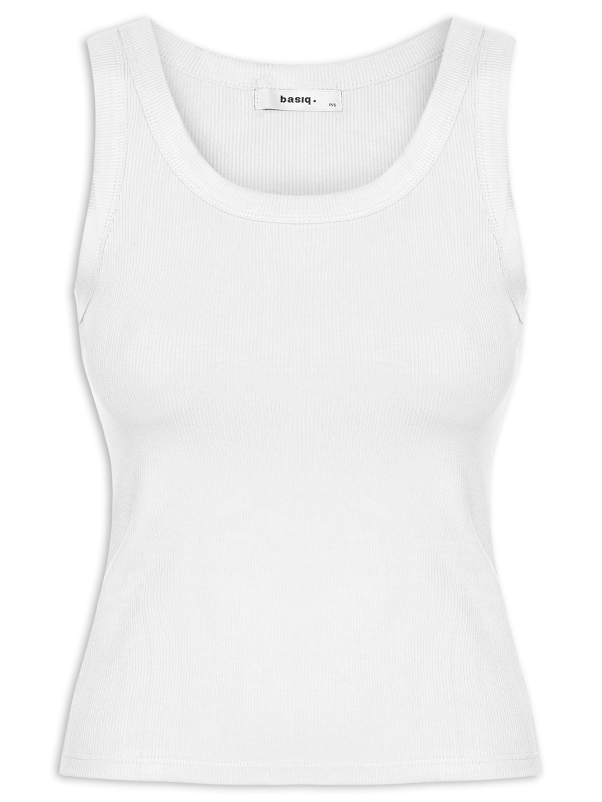 Regata Feminina Básica Canelada - Branco