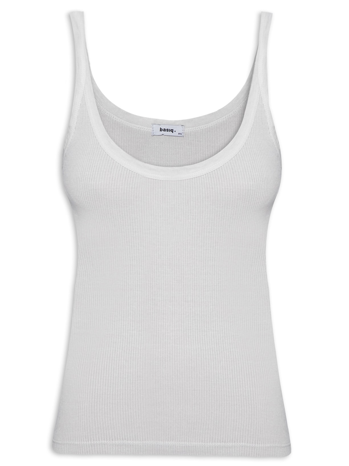 Regata Feminina Básica Canelada - Cinza