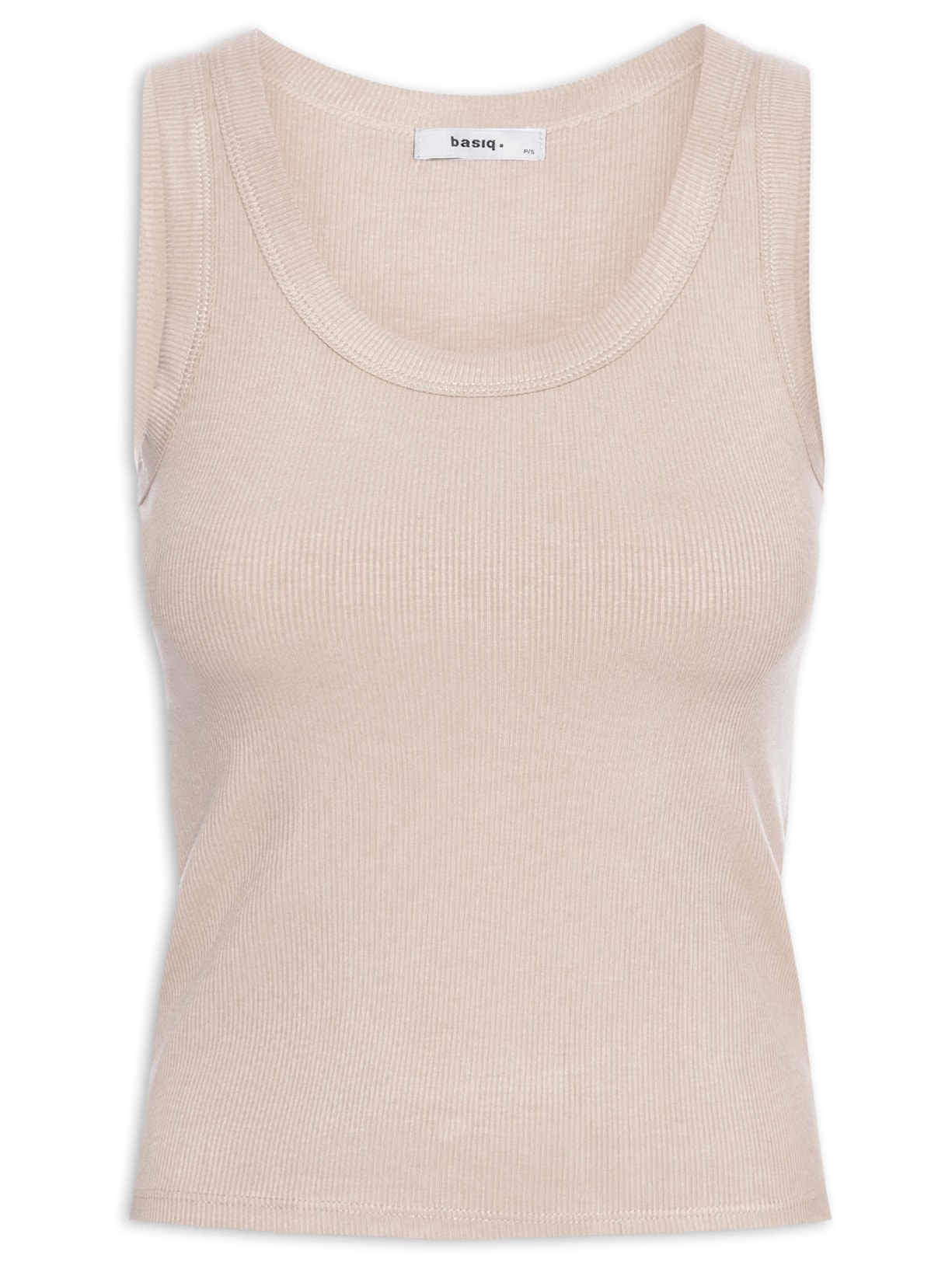 Regata Feminina Básica Canelada - Cinza