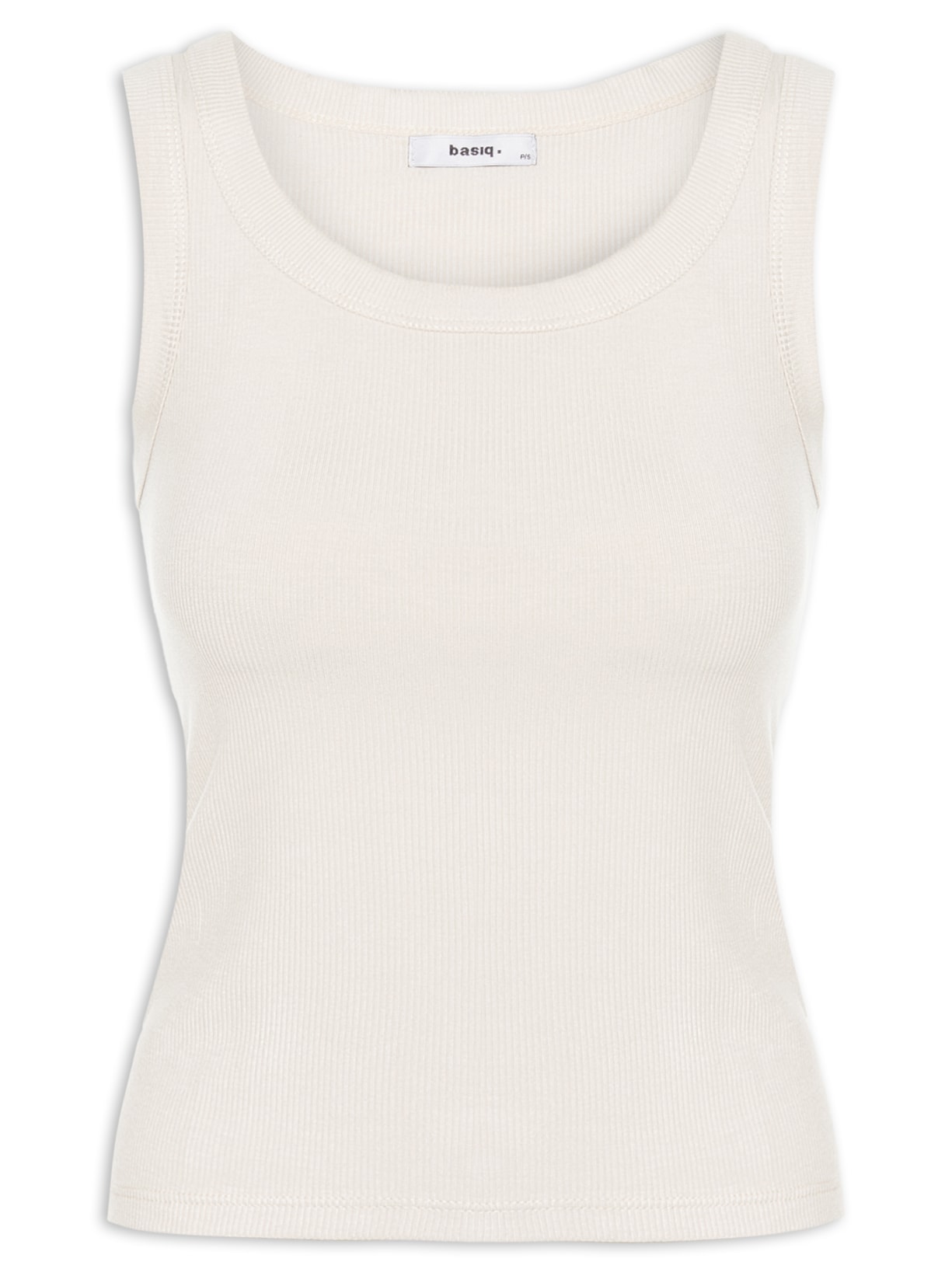 Regata Feminina Básica Canelada - Cinza