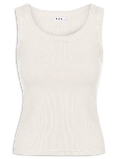 Regata Feminina Básica Canelada - Cinza