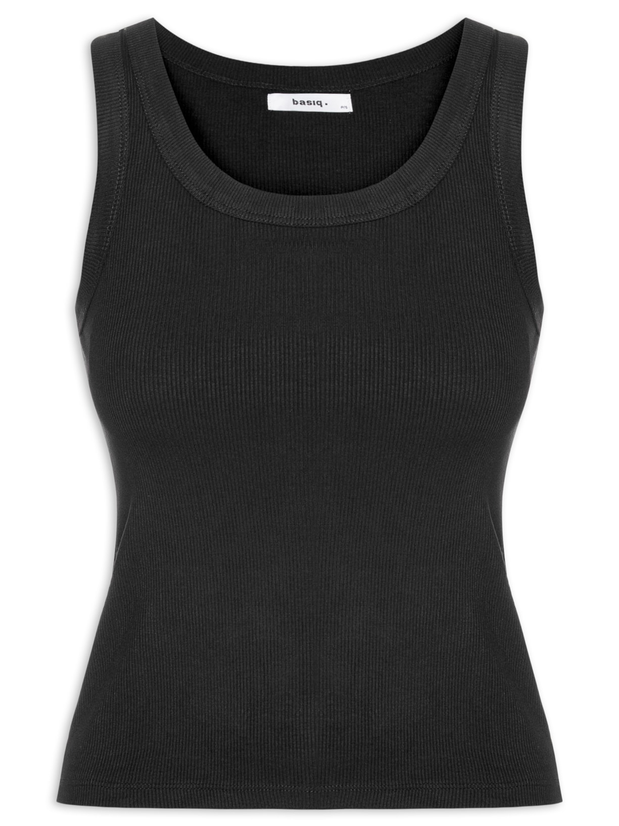 Regata Feminina Básica Canelada - Preto