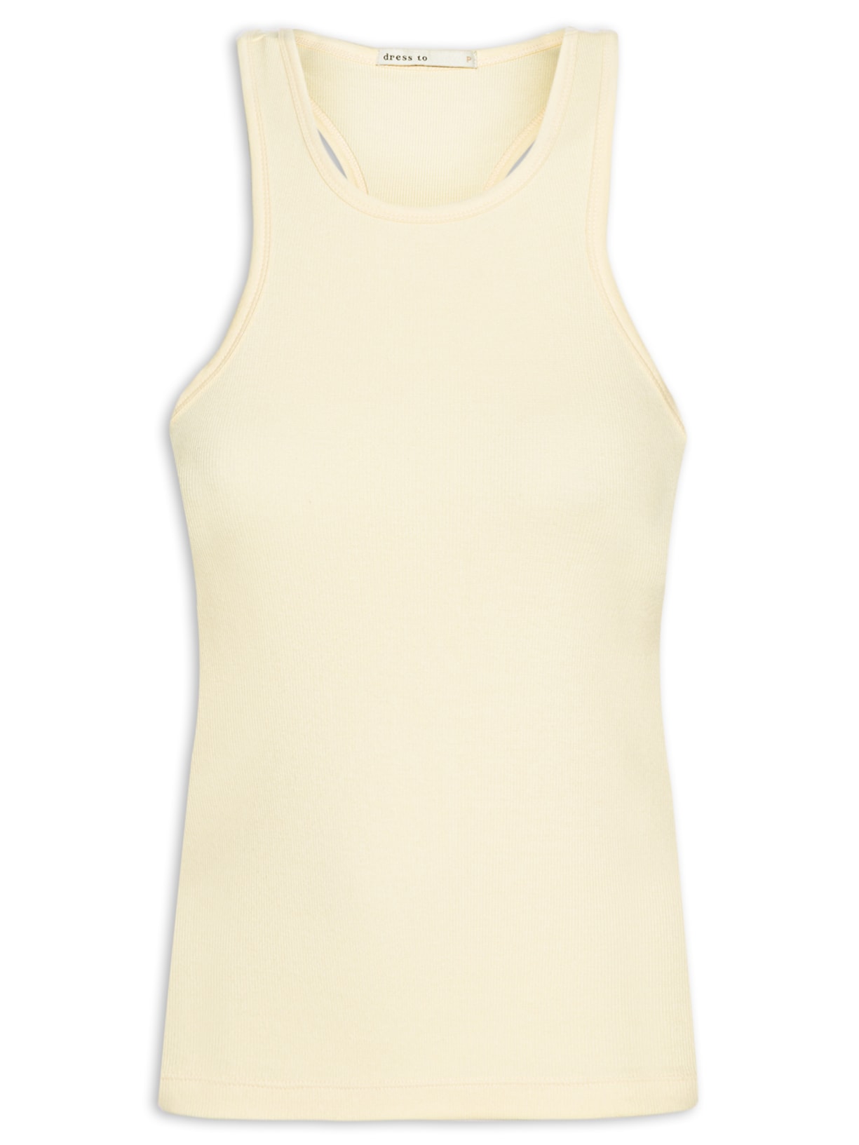 Regata Feminina Básica Canelado - Bege