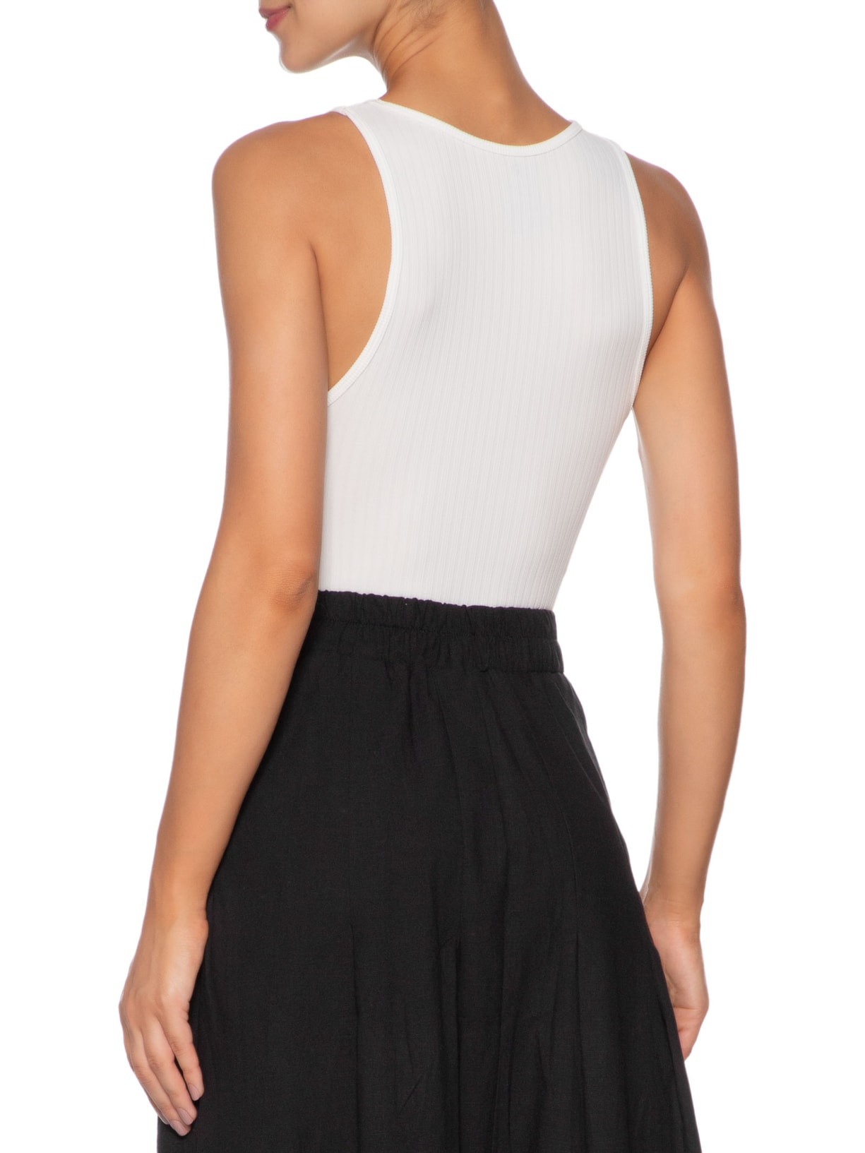 Regata Feminina Básica Poliamida Branco Basiq