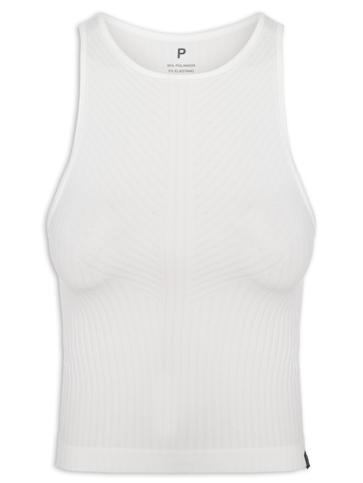 Regata Feminina Básica Poliamida Branco Basiq