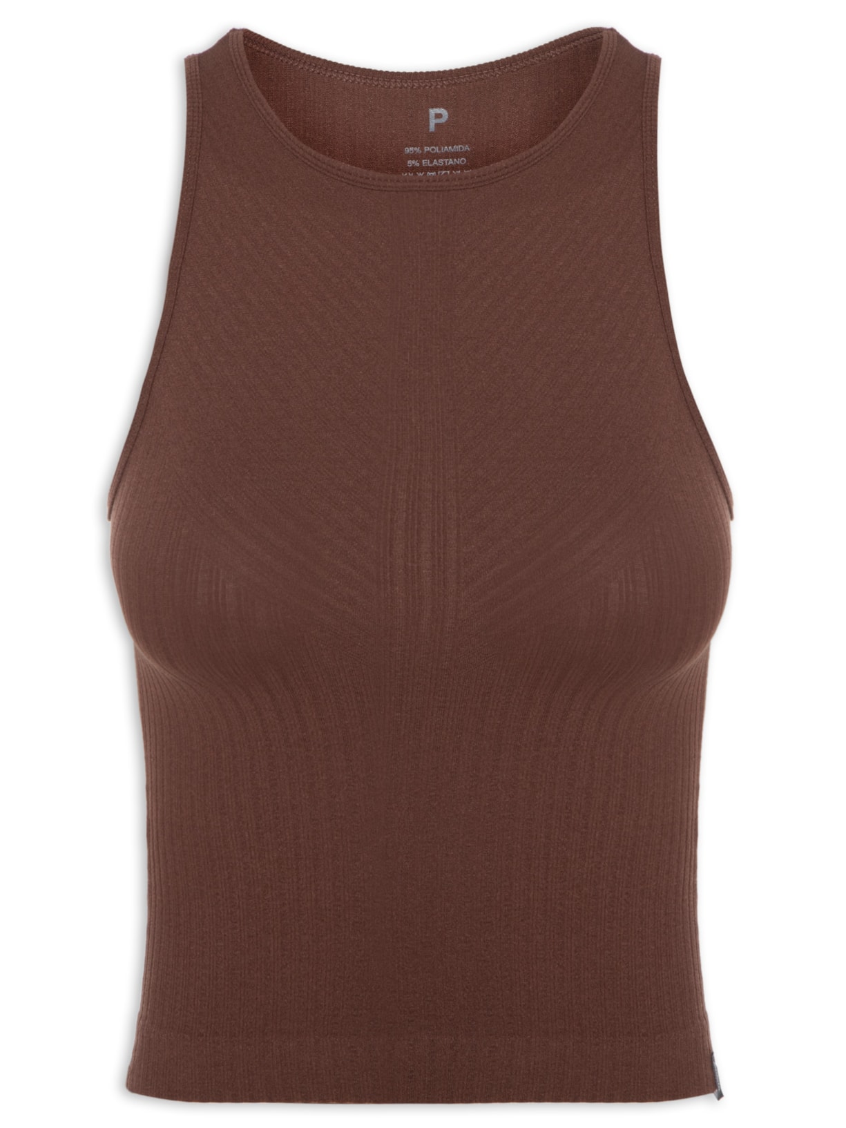 Regata Feminina Básica Poliamida - Marrom