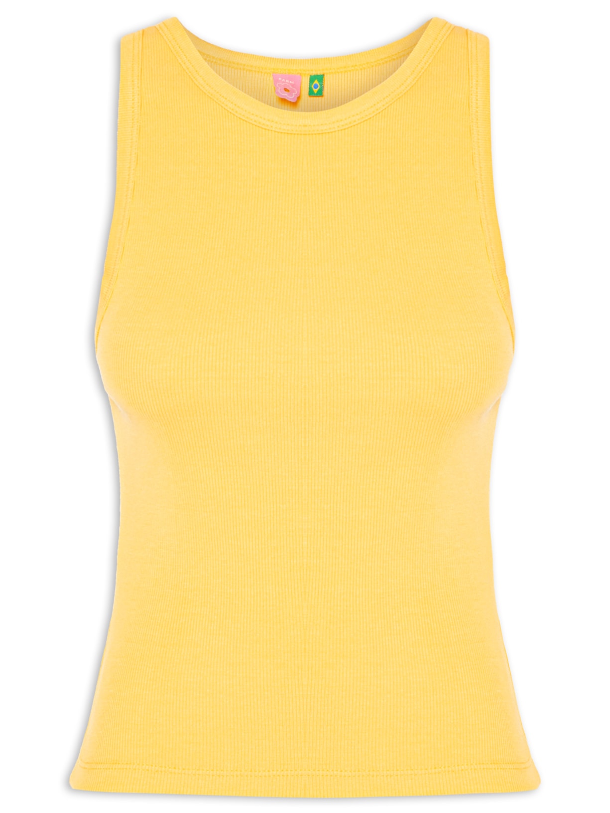 Regata Feminina Básica Rib - Amarelo