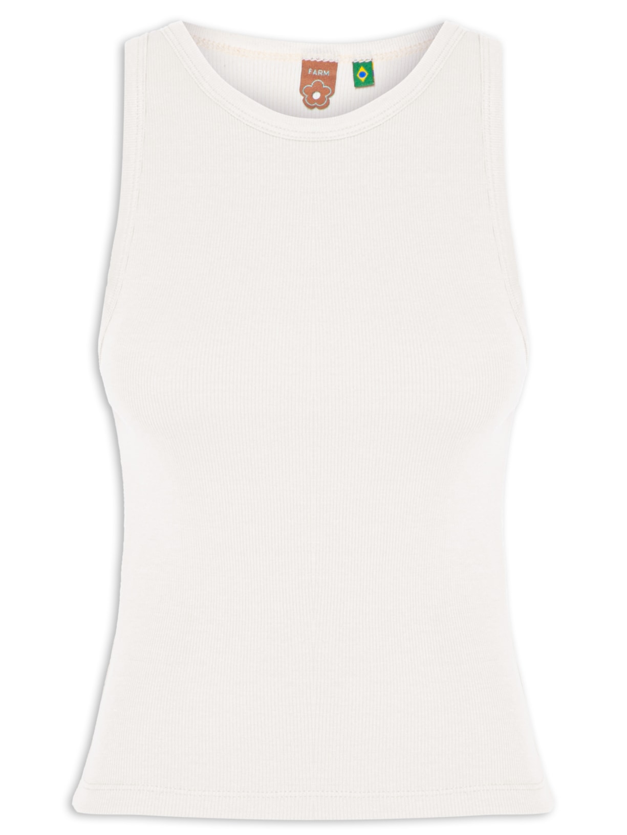 Regata Feminina Básica Rib - Branco