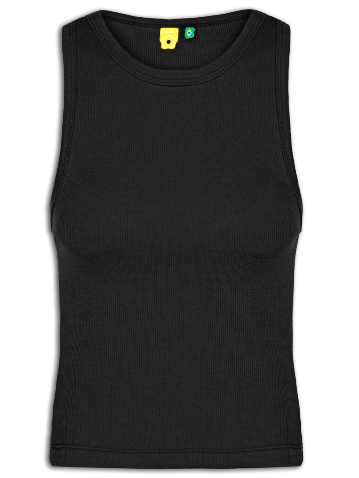 Regata Feminina Básica Rib - Preto