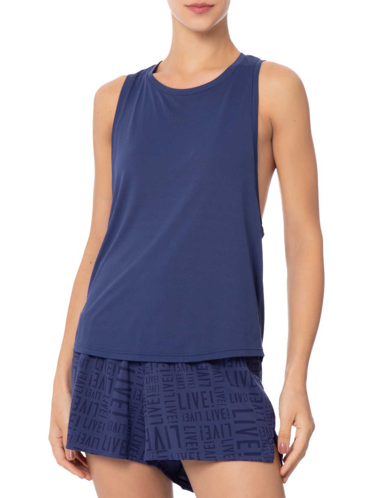 Regata Feminina Bio Stretch Azul Live!