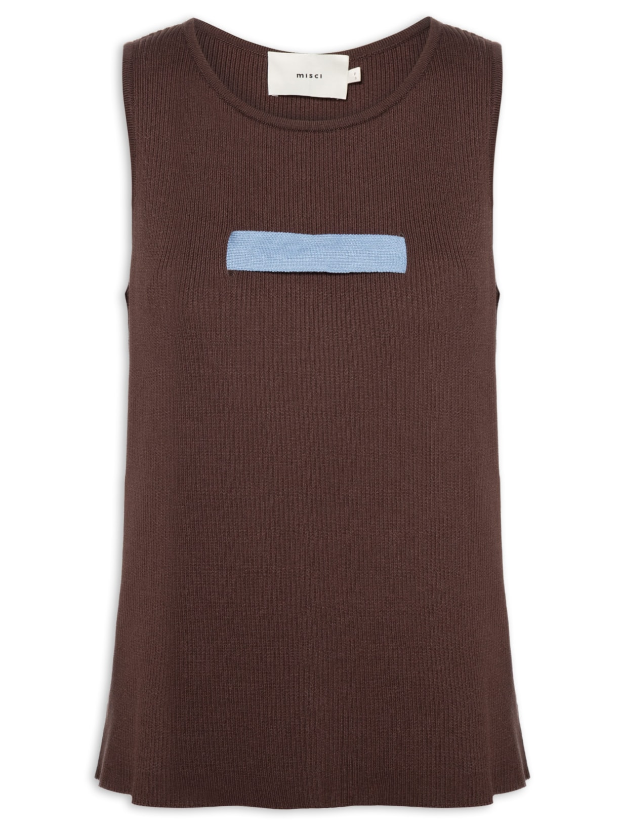 Regata Feminina Bobina Tricot Marrom Misci