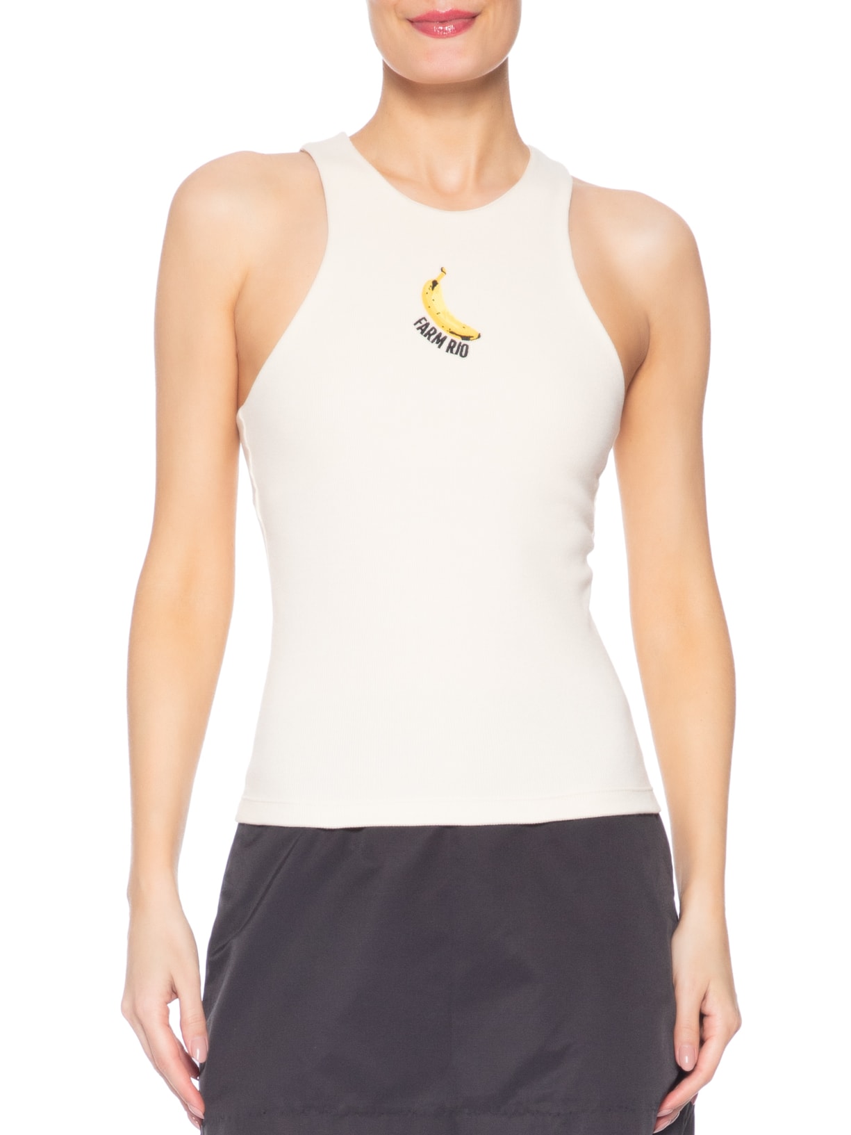 Regata Feminina Bordada Banana  – Off White Farm