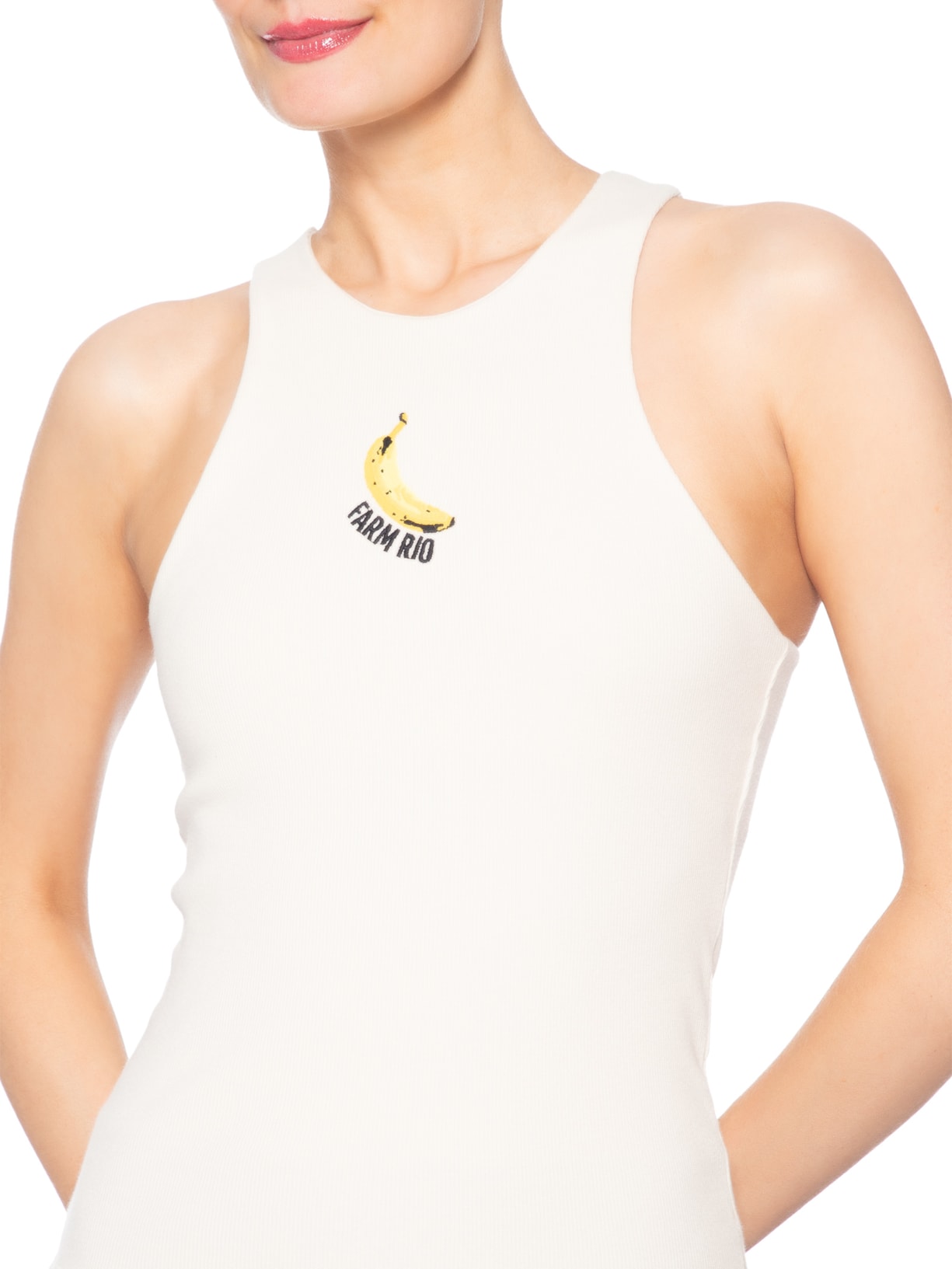 Regata Feminina Bordada Banana  – Off White Farm