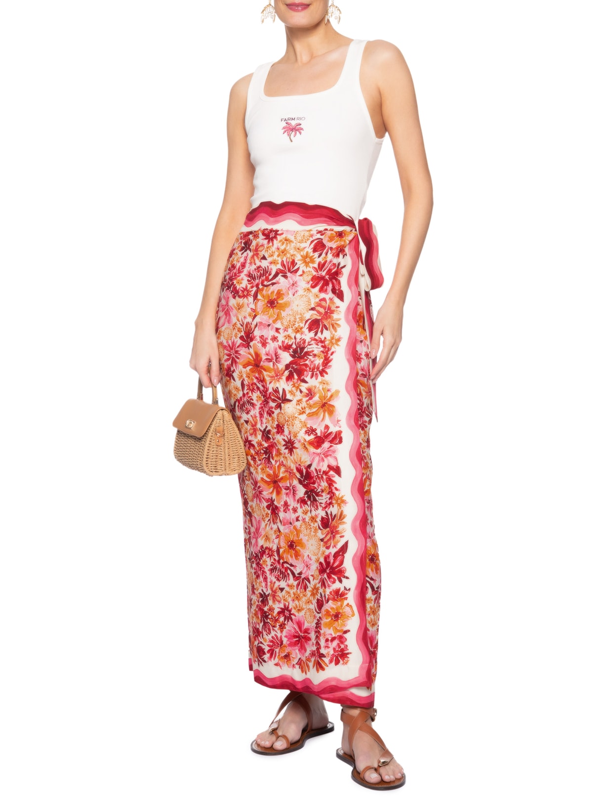 Regata Feminina Bordada Coqueiro – Branco Farm