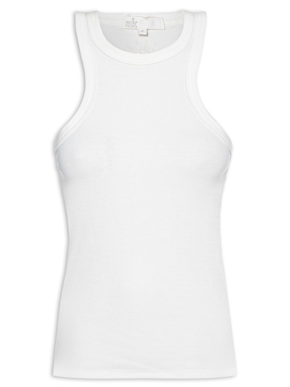 Regata Feminina Bordada Vicky - Branco