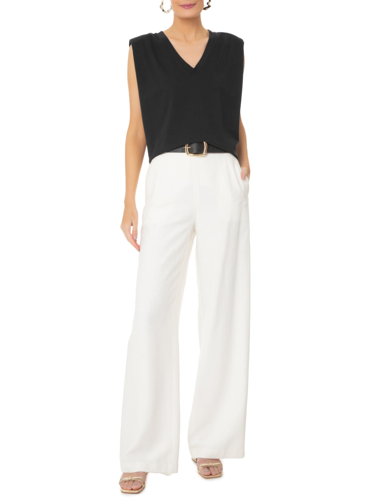 Regata Feminina Brady V Preto Mixed