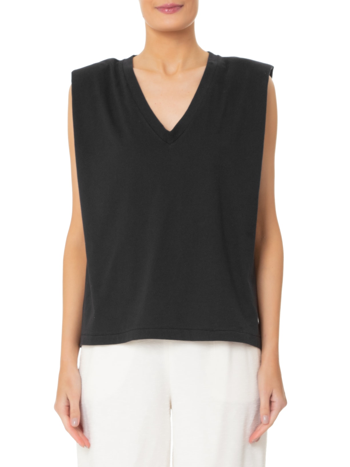 Regata Feminina Brady V Preto Mixed