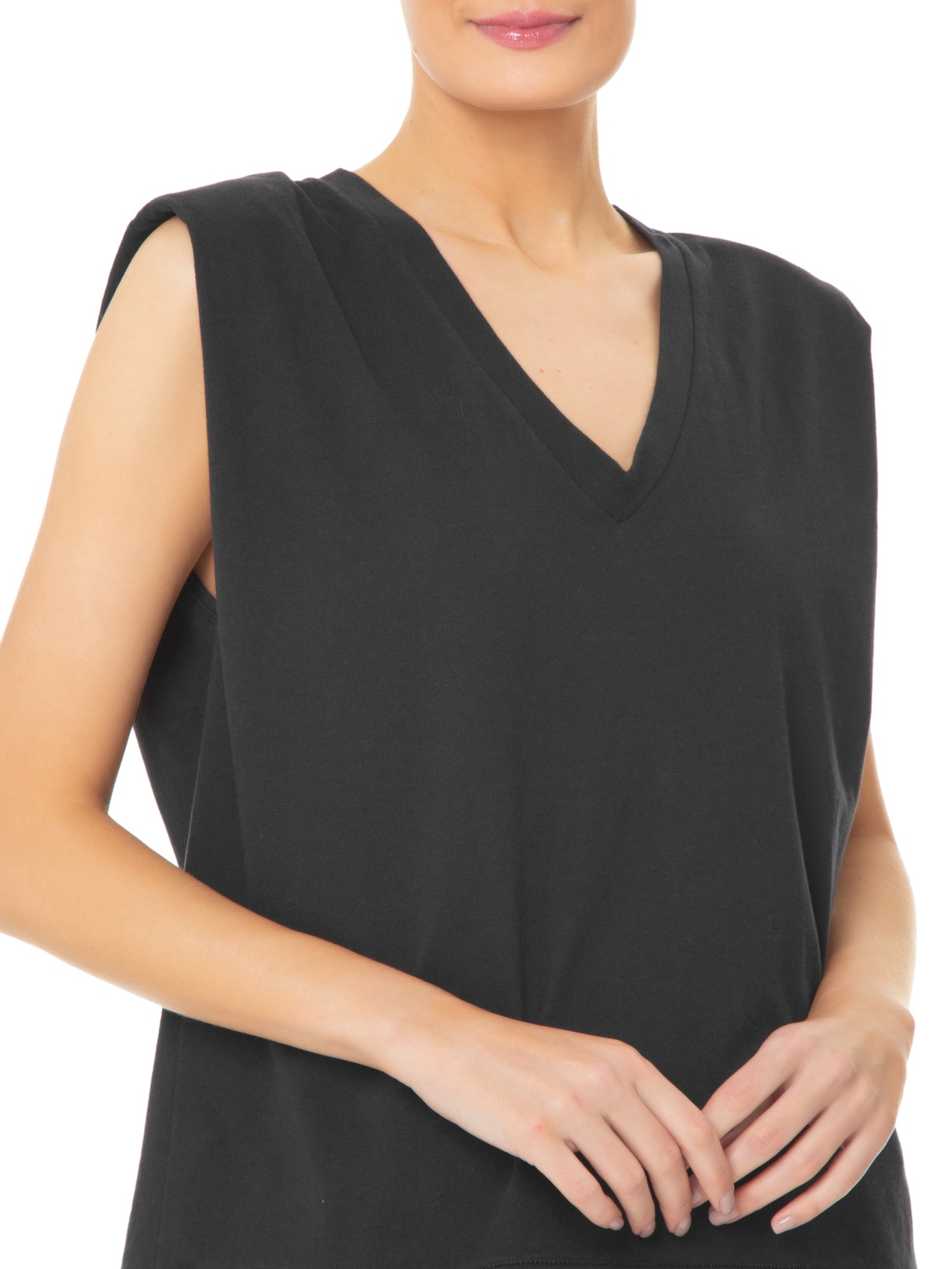 Regata Feminina Brady V Preto Mixed