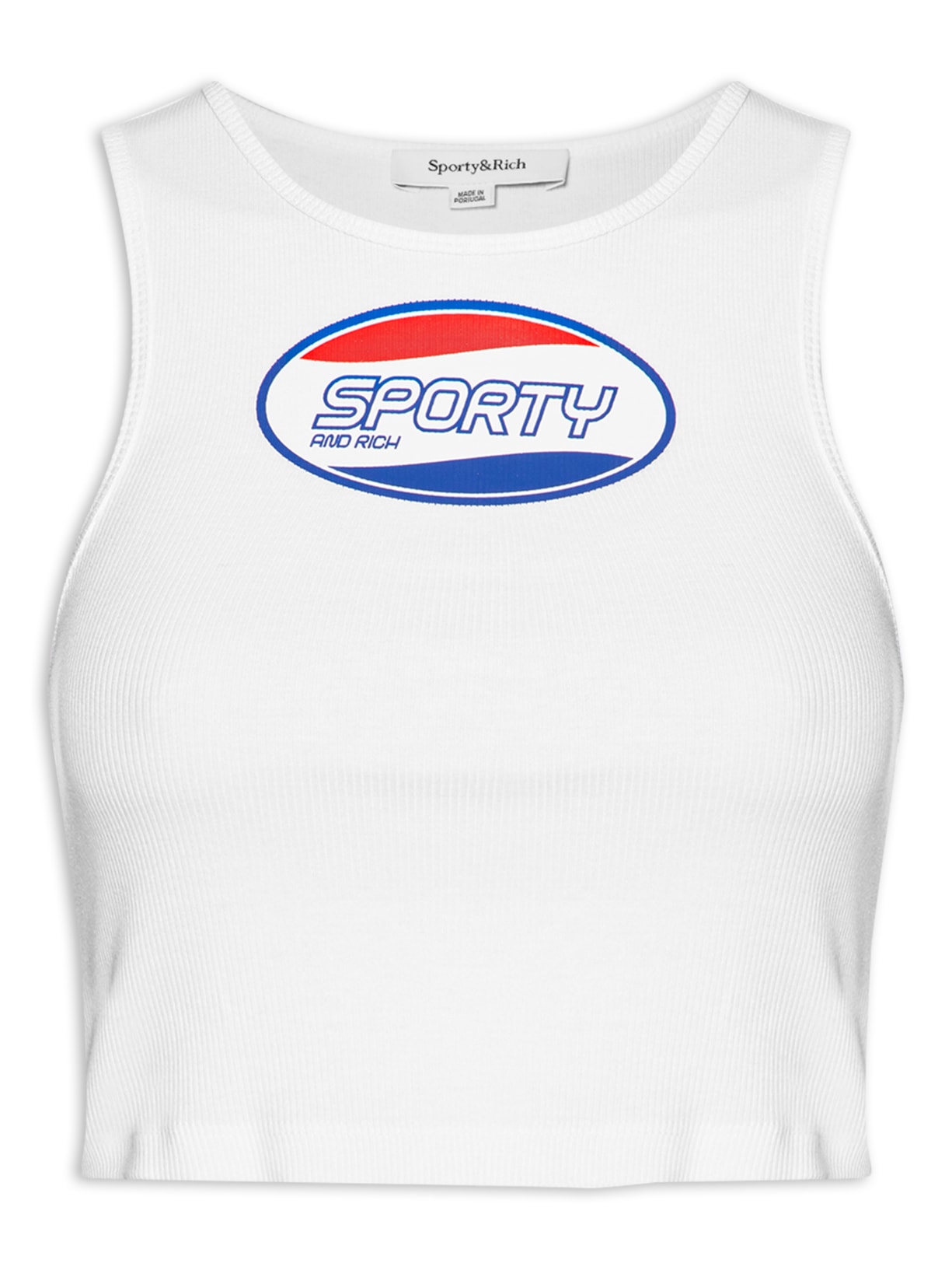 Regata Feminina Britney Ribbed Baby Tank – Branco Sporty & Rich