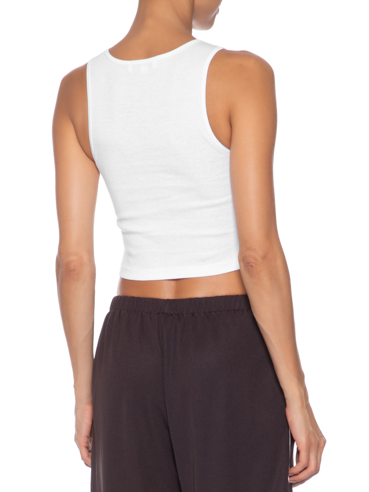 Regata Feminina Britney Ribbed Baby Tank – Branco Sporty & Rich