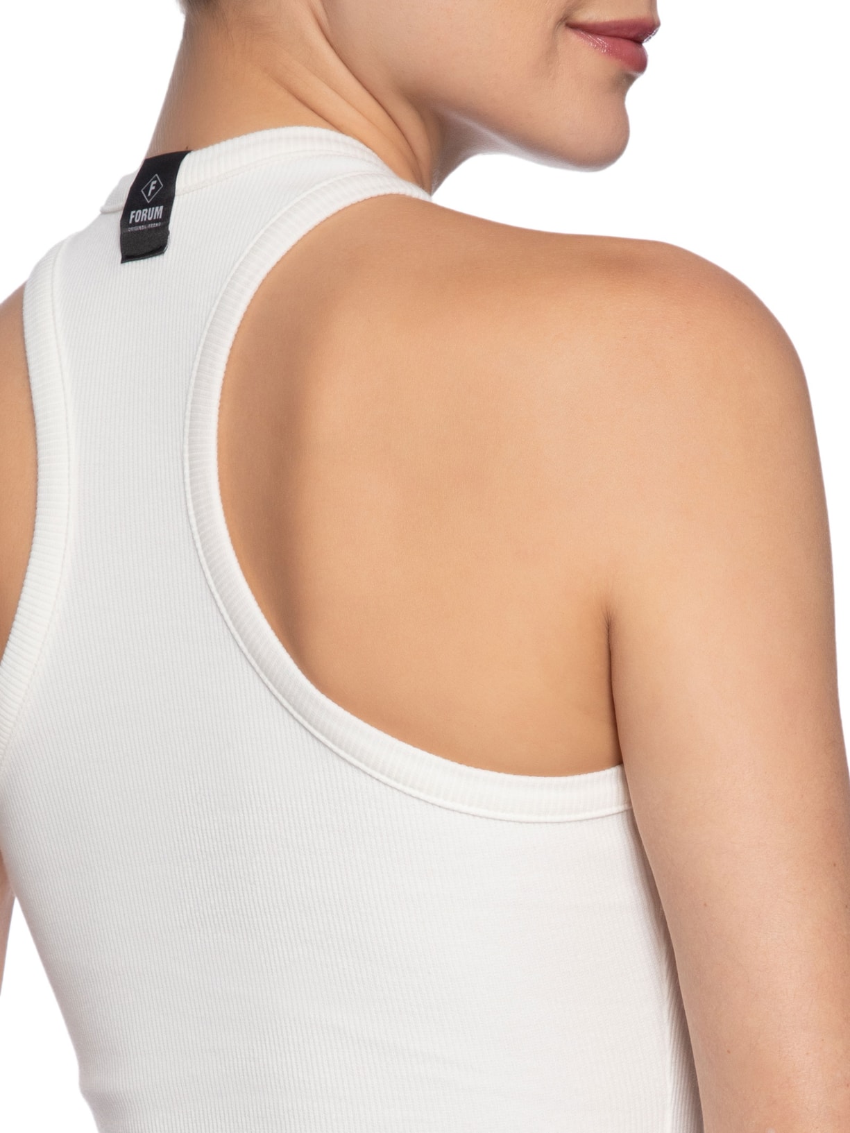 Regata Feminina Canelada Branco  Forum