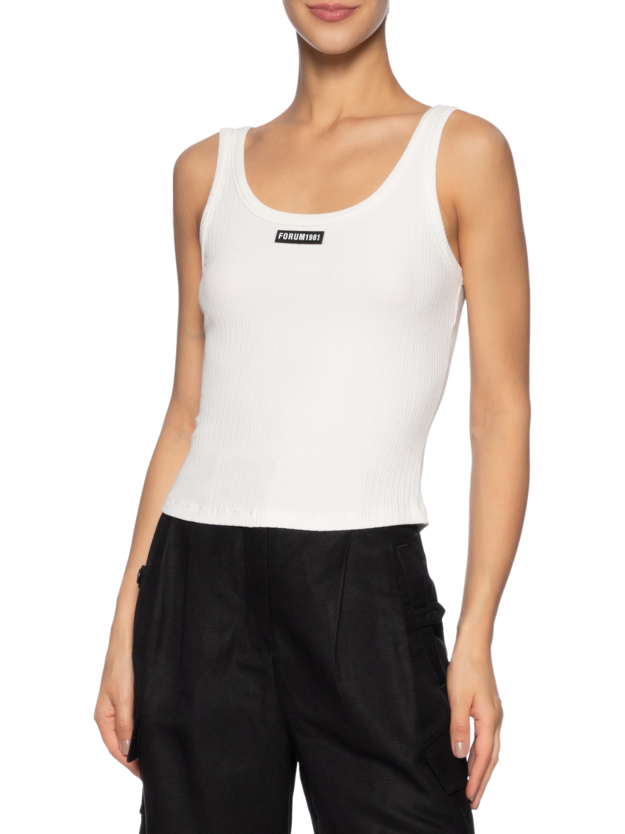 Regata Feminina Canelada Branco Forum