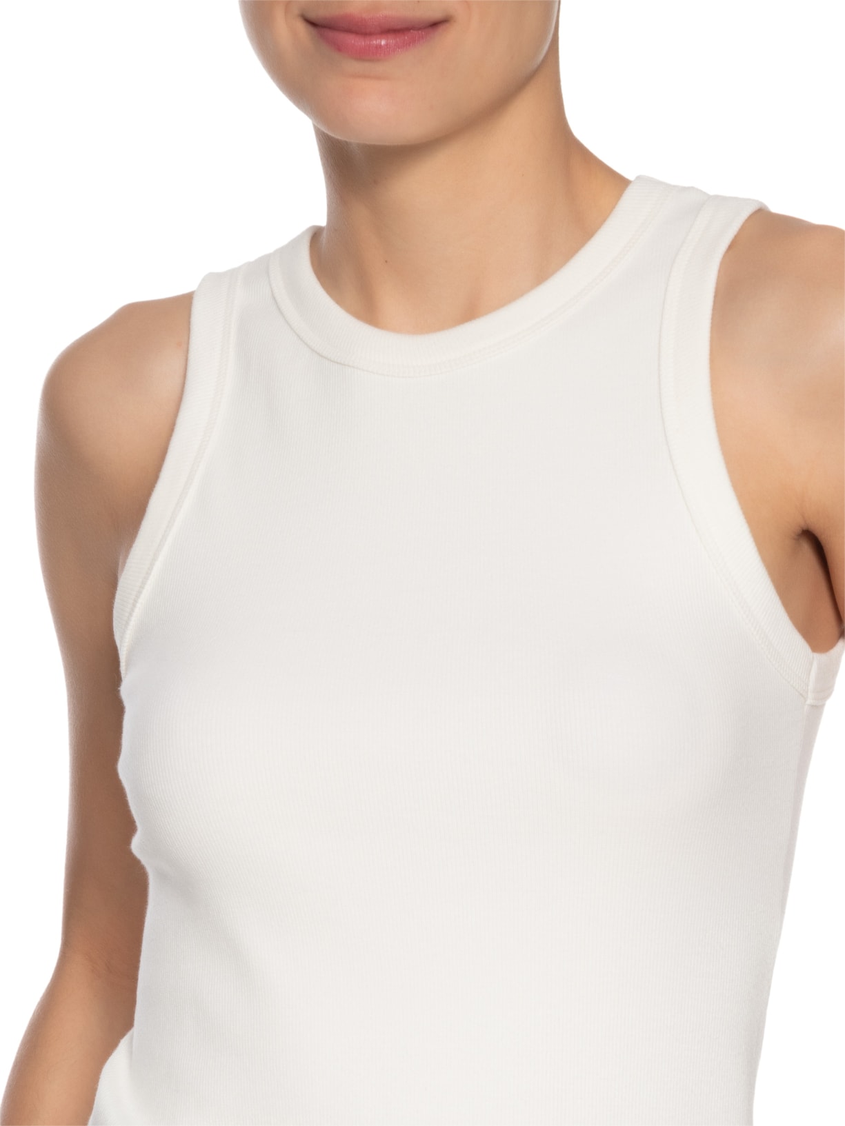 Regata Feminina Canelada Branco Camys