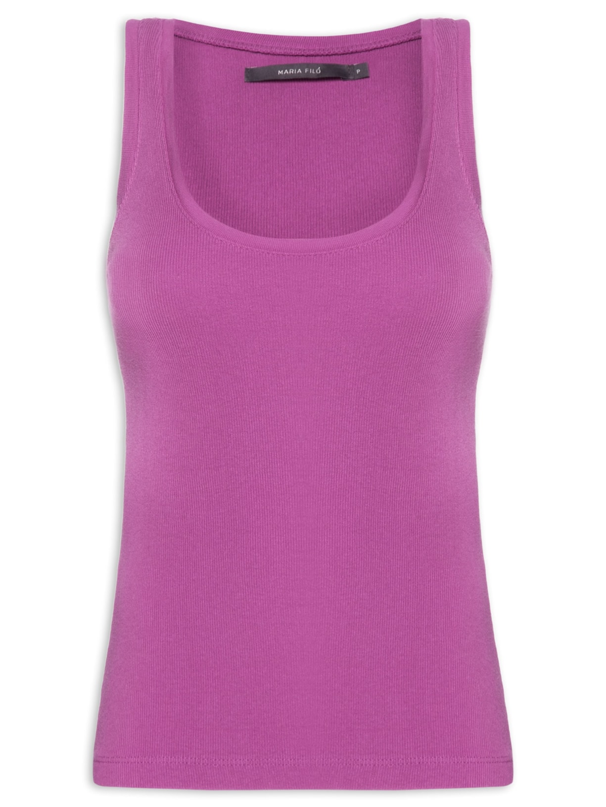 Regata Feminina Canelada Decote Profundo - Roxo