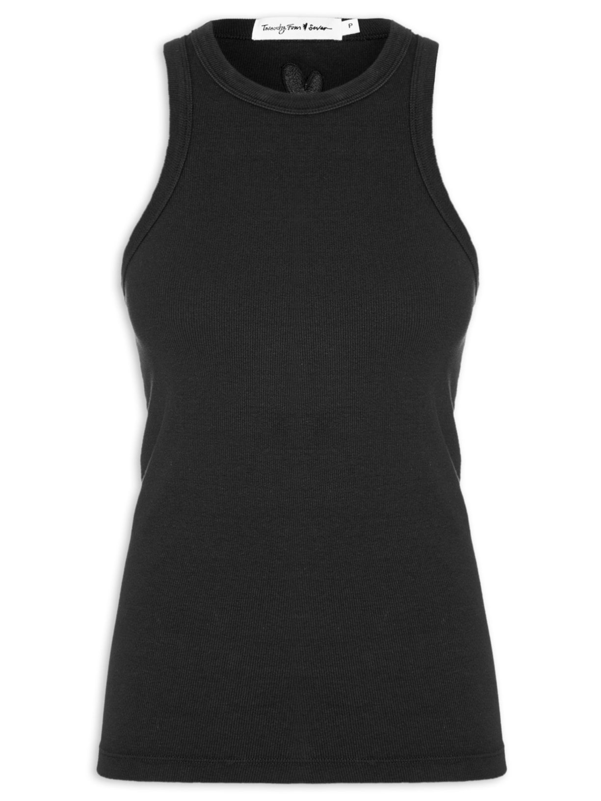 Regata Feminina Canelada Estonada - Preto