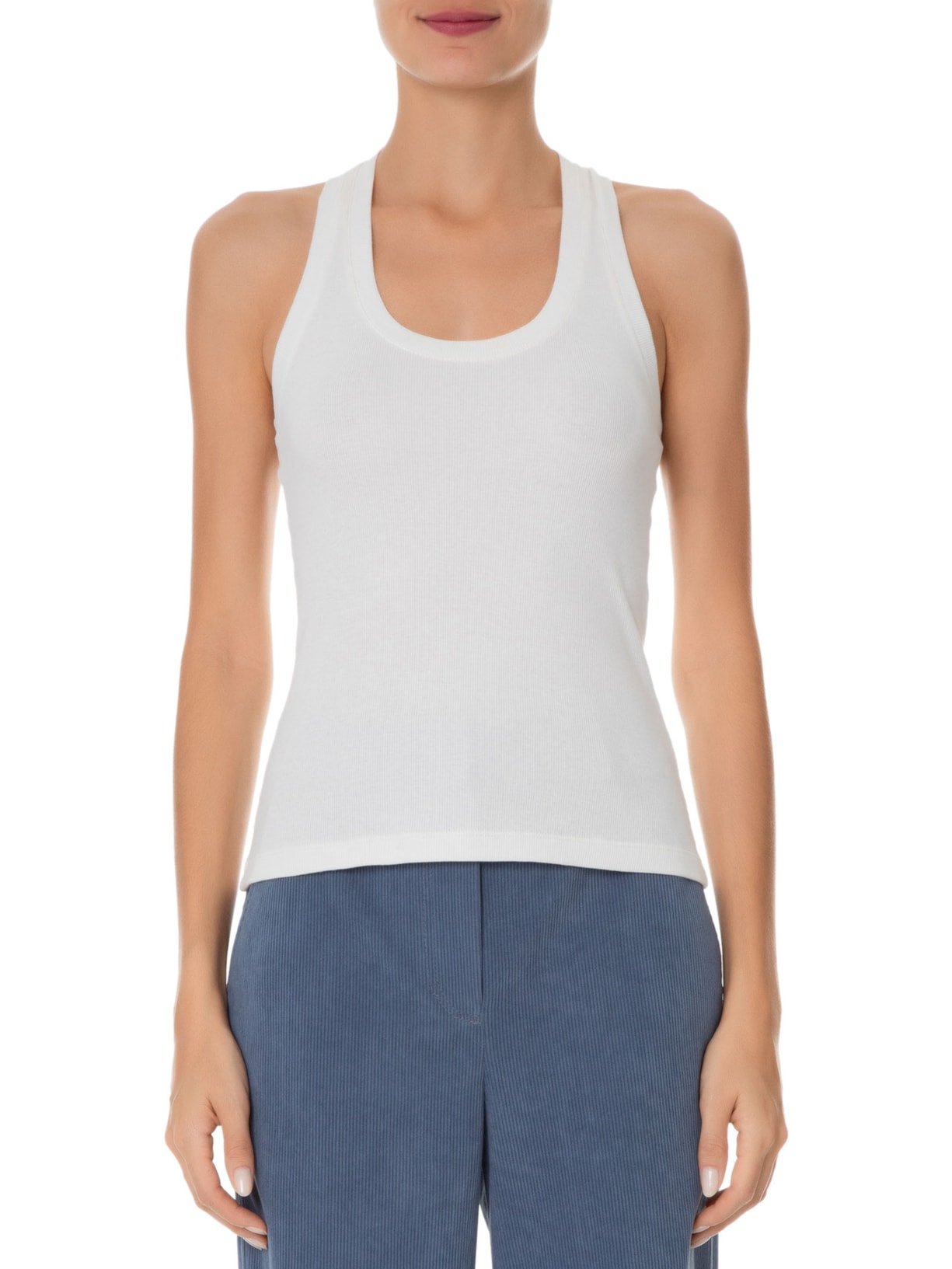 Regata Feminina Canelada Fabia Branco Nk